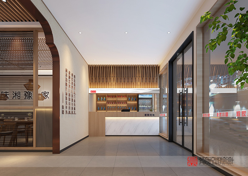 餐廳裝修設計案例,餐廳吧臺區設計