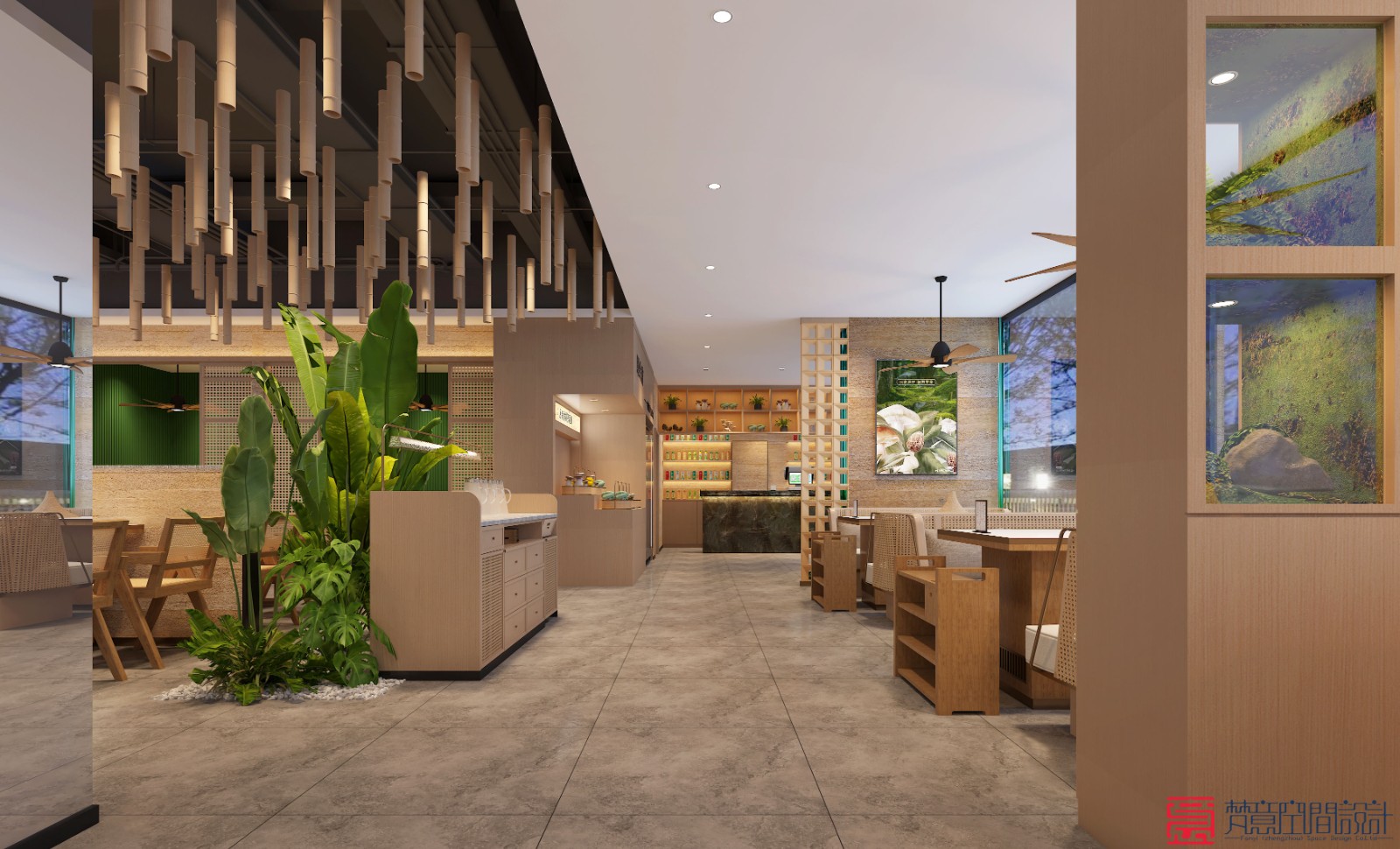 菌菇養生火鍋店設計