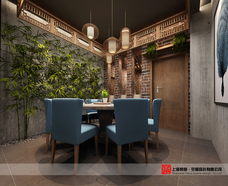 生態主題餐廳包間效果圖