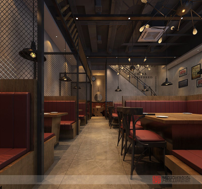 鄭州餐廳設計,小龍蝦餐廳設計,200平方米餐廳設計